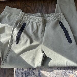 Old Navy Women's Olive Joggers with Black Zippers